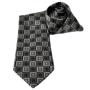 Ermengildo Zegna Luxury Necktie Tie 100% Silk Vintage Gold Tones Orchid Flawless